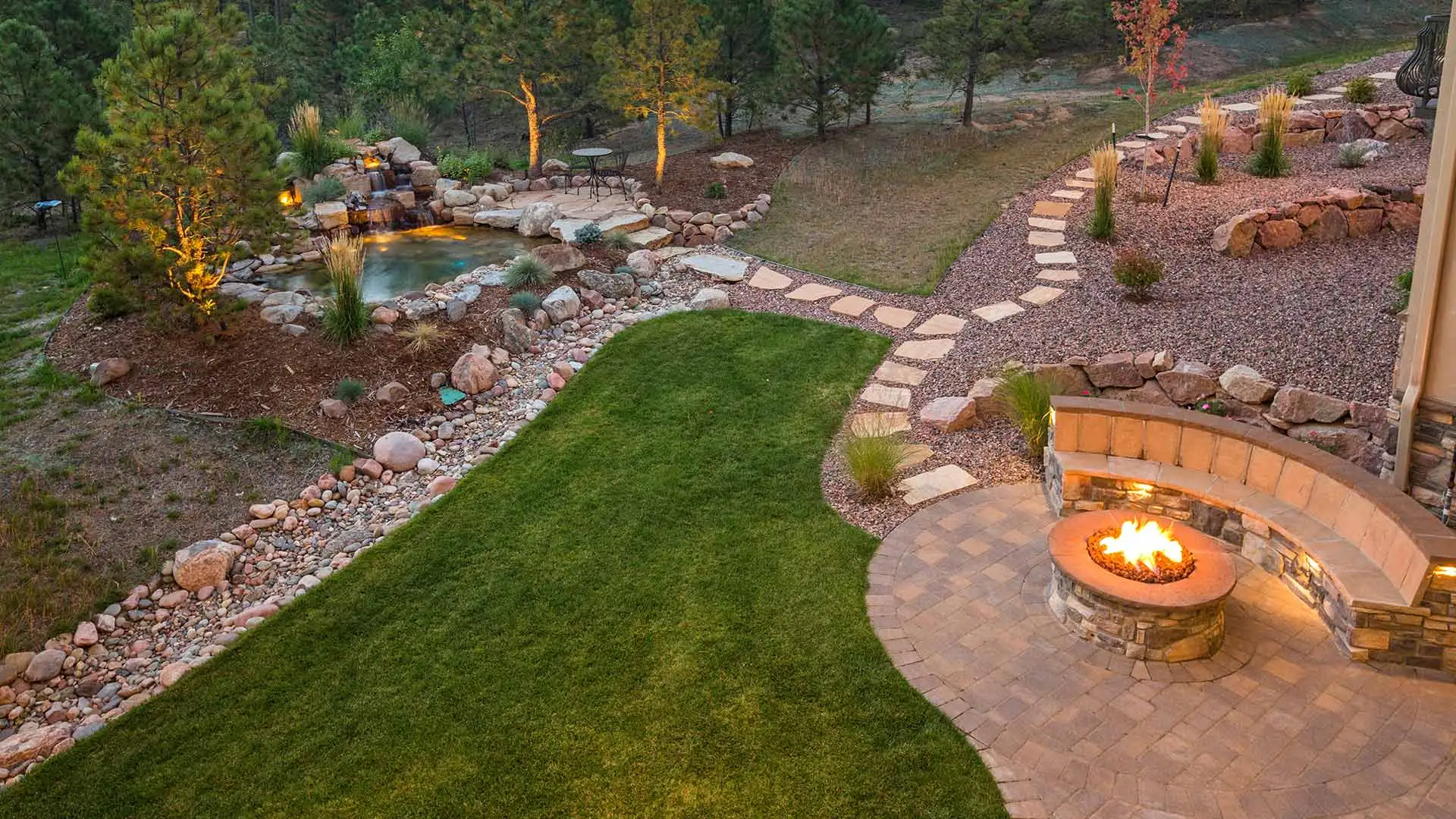 This fire pit in Millstadt, IL will provide enjoyment for the homeowners.