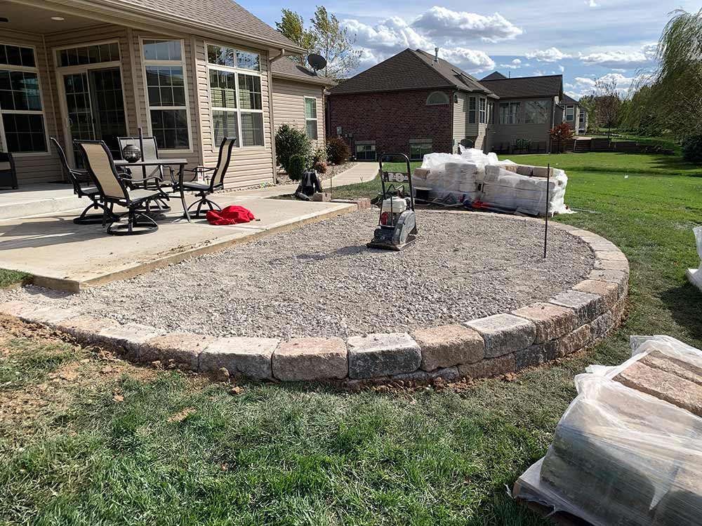 Project Case Study Paver Patio With, Fire Pit On Concrete Pavers